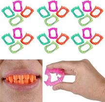 Presas de néon Halloween Teeth The Dreidel Company, pacote com 100