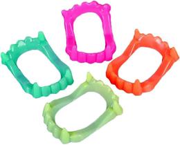 Presas de néon Halloween Teeth The Dreidel Company, pacote com 300