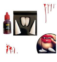 Presas De Vampiro E Sangue Artificial Halloween Presas De Vampiro E Sangue Artificial Halloween