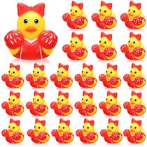 Presente a granel Cheerleader Rubber Duck MiniInflat, 24 unidades vermelhas