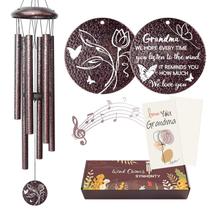 Presente ao ar livre Wind Chimes Synhonty de 64 cm em bronze Presente ao ar livre Wind Chimes Synhonty de 64 cm em bronze