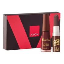 Presente Avon Color Trend Chocolate Amargo Batom + Esmalte