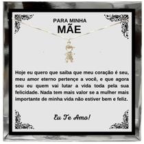 Presente Colar Feminino Mãe Pigente Menina Coração Zircônias