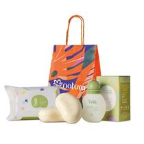 Presente Colônia Sabonete Barra e Lenço 16 folhas Mamãe Bebê Natura Presente Colônia Sabonete Barra e Lenço 16 folhas Mamãe Bebê Natura