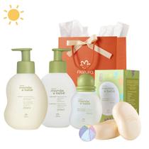 Presente Colônia Shampoo Condicionador Sabonete Barra c/ 4 itens