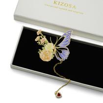 Presente com pingente de borboleta KIZOSA Butterfly Metal com coração