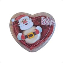 Presente Com Sabonete No Coração Transparente Papai Noel Lembrancinha de Natal