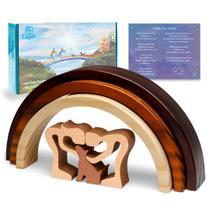 Presente comemorativo Capti Rainbow Bridge Dog Memorial para perda de animais de estimação Presente comemorativo Capti Rainbow Bridge Dog Memorial para perda de animais de estimação