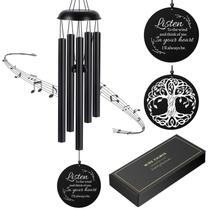 Presente comemorativo Sympathy Wind Chimes Mooncraftlogy 39 cm preto