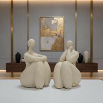 Presente Criativo Escultura Feminina Gordinha Minimalista 19cm Gesso Premium Estilo Botero Presente Criativo Escultura Feminina Gordinha Minimalista 19cm Gesso Premium Estilo Botero