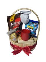 Presente Criativo Mini Suporte Coador + Mini caneca, café solúvel, Biscoito