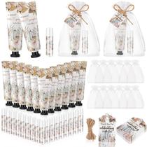 Presente Dansib com 24 conjuntos de creme para mãos e protetor labial para chá de bebê Presente Dansib com 24 conjuntos de creme para mãos e protetor labial para chá de bebê