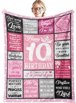 Presente de 10º aniversário da Blanket Hocgiwd para meninas de 50 x 60 polegadas