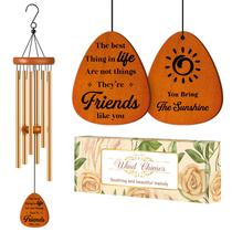 Presente de amizade Damaigiift Wind Chime com batente de madeira