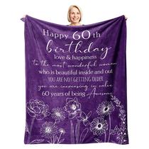 Presente de aniversário de 60 anos da Throw Blanket Xutapy para mulheres 150x125cm