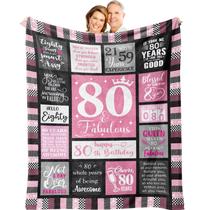 Presente de aniversário de 80 anos da Throw Blanket Atokker para mulheres de 60 x 50 cm Presente de aniversário de 80 anos da Throw Blanket Atokker para mulheres de 60 x 50 cm