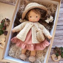 Presente de aniversário feito à mão Doll Yostyle Waldorf com caixa de presente