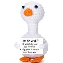 Presente de apoio emocional MJSXY Mini Crochet Goose Doll Presente de apoio emocional MJSXY Mini Crochet Goose Doll