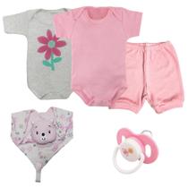 Presente de Bebê Kit 5 Pçs Barato Bonito Verão Menino Menina Presente de Bebê Kit 5 Pçs Barato Bonito Verão Menino Menina