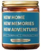 Presente de boas-vindas, nova vela doméstica, aroma de lavanda e baunilha