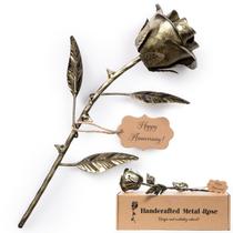 Presente de casamento de aniversário Bronze Metal Rose 8º/19º para ela