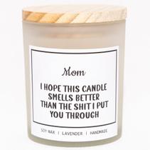 Presente de cera de soja e lavanda com aroma de velas para mamãe