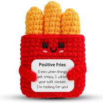 Presente de crochê Emotional Doll Hoedia Positive Fries para um amigo