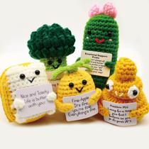 Presente de crochê feito à mão Pickle BIUBABIU para suporte emocional