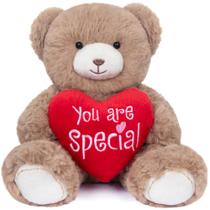 Presente de Dia dos Namorados de pelúcia Teddy Bear My Li de 18 cm com coração vermelho