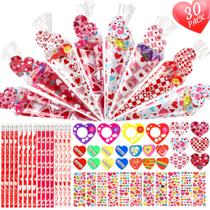 Presente de Dia dos Namorados Giiffu, pacote com 30 cones doces de dia dos namorados Presente de Dia dos Namorados Giiffu, pacote com 30 cones doces de dia dos namorados