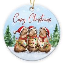 Presente de enfeite de Natal Glow Cute Capybara 2024 Lovers - Gift Glow