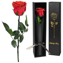 Presente de flor de rosa real preservada Yamonic 31 cm Presente de flor de rosa real preservada Yamonic 31 cm