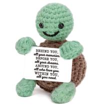 Presente de formatura 2025 Funny Turtle, crochê feito à mão