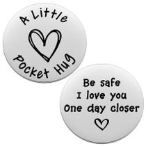 Presente de implantação do Pocket Hug Token MIXJOY para marido, prata