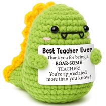 Presente de mini dinossauro de crochê para professores OCCDesign Appreciation