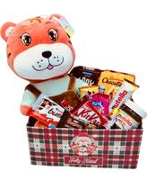 Presente de Natal Infantil Cesta Pelúcia Chocolates Premium Presente de Natal Infantil Cesta Pelúcia Chocolates Premium