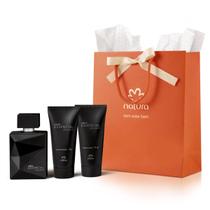 Presente de Natal Natura Essencial Exclusivo Perfume Masculino 3 produtos Perfume Creme para Barbear Pós Barba Sacola de Presenteavel