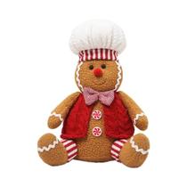 Presente De Natal Para Crianças Figura De Gengibre Em Posição Sentada Decoração De Mesa Para Presente De Natal Para Crianças Figura De Gengibre Em Posição Sentada Decoração De Mesa Para