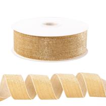 Presente de Natal Ribbon Pandahall Pale Goldenrod Velvet 9m