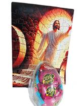 Presente de Páscoa Chocolates e Guloseimas + Quebra-cabeça Infantil Jesus Vive de 60 peças Presente de Páscoa Chocolates e Guloseimas + Quebra-cabeça Infantil Jesus Vive de 60 peças