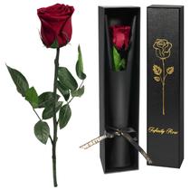 Presente de rosa real de 30 a 32 cm de flor preservada Yamonic