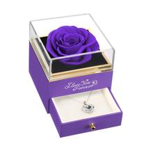 Presente de rosa roxa real preservada ASELFAD para o Dia das Mães