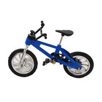 Presente de simulação criativa de bicicleta de dedo modelo Mini Alloy, azul Presente de simulação criativa de bicicleta de dedo modelo Mini Alloy, azul