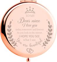 Presente de sobrinha Compact Mirror Soulpetals para aniversário e Natal