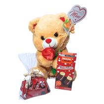 Presente Dia das Mães Chocolate Prestígio, Urso com Placa e Kit Kat