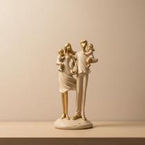 Presente Dia Das Mães Família Com Casal De Filhos Nude e Dourado Símbolo De União AVB DECOR Presente Dia Das Mães Família Com Casal De Filhos Nude e Dourado Símbolo De União AVB DECOR