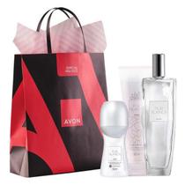 Presente Dia Das Mães Perfume Avon Feminino Pur Blanca + Loção Perfuma Para O Corpo Edição Especial + Roll-on + Sacola P