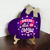Presente Dia das Mães Placa de Mesa Coração Lembrancinha Decoração 23cm