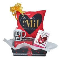 Presente Dia dos Namorados Amor Almofada, Caneca e Cartão