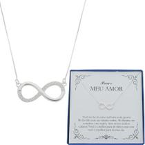 Presente Dia dos Namorados Colar Feminino Prata 925 Esposa Namorada Noiva Amor